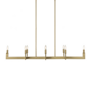 Uttermost Cordoba Natural Brass Linear Chandelier ~ 8 Lt