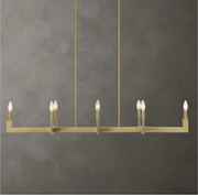 Uttermost Cordoba Natural Brass Linear Chandelier ~ 8 Lt
