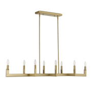 Uttermost Cordoba Natural Brass Linear Chandelier ~ 8 Lt