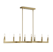 Uttermost Cordoba Natural Brass Linear Chandelier ~ 8 Lt