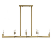 Uttermost Cordoba Natural Brass Linear Chandelier ~ 8 Lt