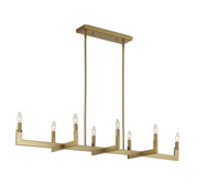 Uttermost Cordoba Natural Brass Linear Chandelier ~ 8 Lt