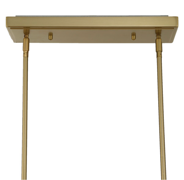 Uttermost Cordoba Natural Brass Linear Chandelier ~ 8 Lt