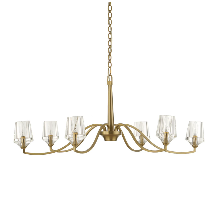 Uttermost Barcelona Warm Natural Brass Chandelier ~ 6 Lt