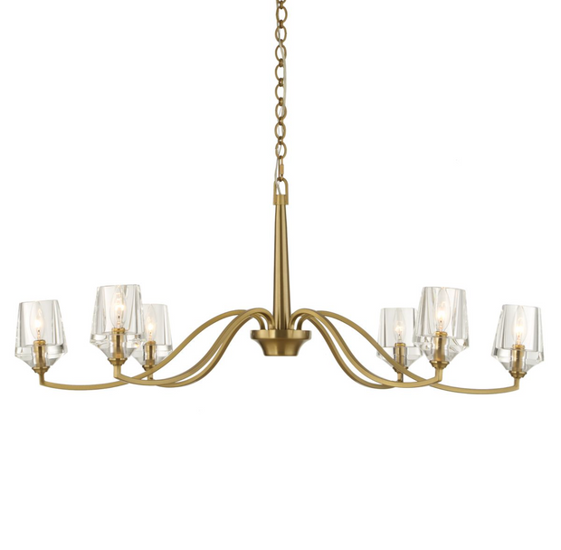 Uttermost Barcelona Warm Natural Brass Chandelier ~ 6 Lt