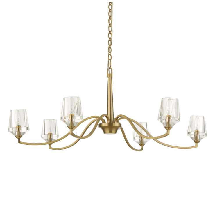 Uttermost Barcelona Warm Natural Brass Chandelier ~ 6 Lt