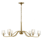 Uttermost Barcelona Warm Natural Brass Chandelier ~ 6 Lt
