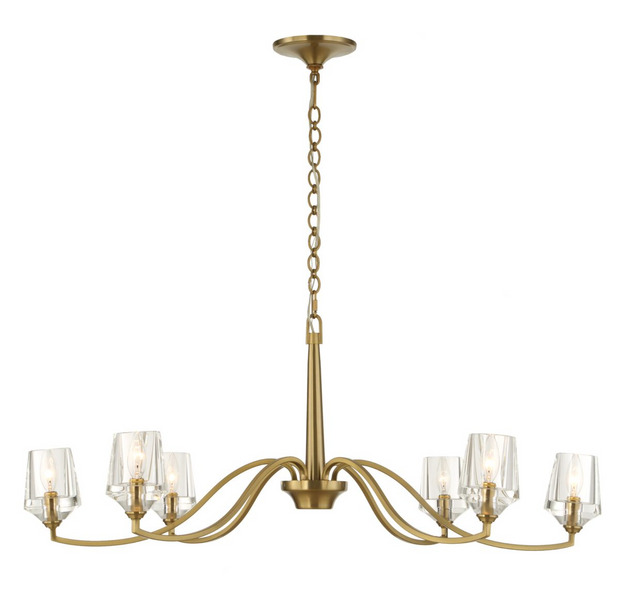 Uttermost Barcelona Warm Natural Brass Chandelier ~ 6 Lt