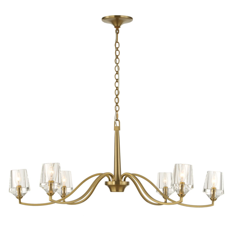 Uttermost Barcelona Warm Natural Brass Chandelier ~ 6 Lt