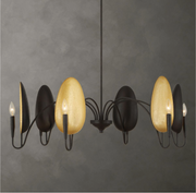 Uttermost Warwick Matte Black With Textured Finish Chandelier ~ 6 Lt