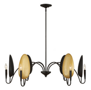 Uttermost Warwick Matte Black With Textured Finish Chandelier ~ 6 Lt