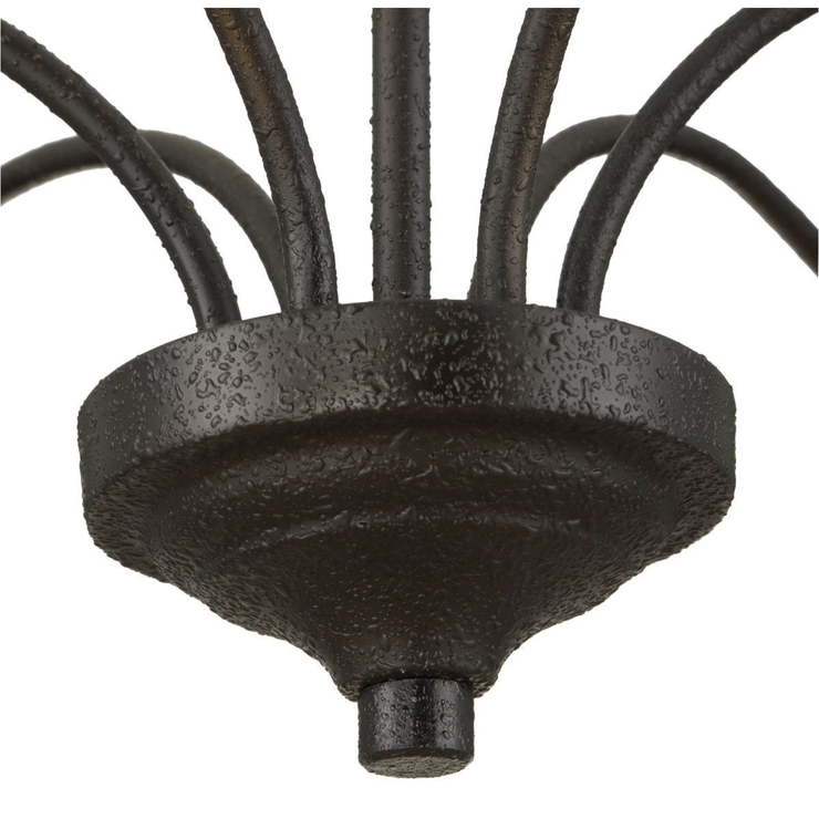Uttermost Warwick Matte Black With Textured Finish Chandelier ~ 6 Lt