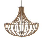 Uttermost Lovelock Natural Twisted Rope Pendant ~ 4 Lt