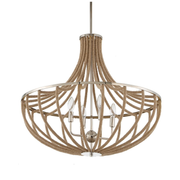 Uttermost Lovelock Natural Twisted Rope Pendant ~ 4 Lt
