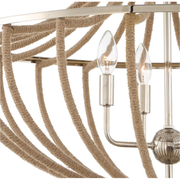 Uttermost Lovelock Natural Twisted Rope Pendant ~ 4 Lt