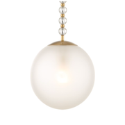 Uttermost Ripple Clear Glass And Warm Brass Beads Pendant ~ 1 Lt