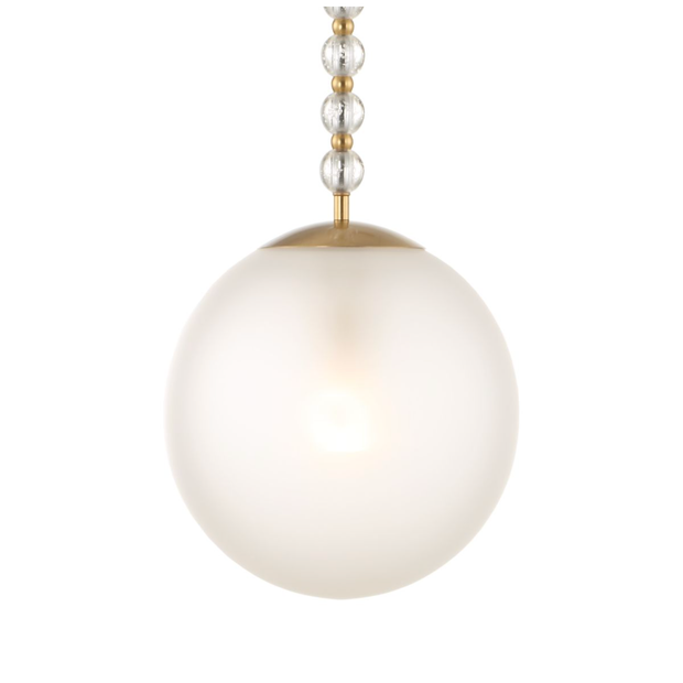 Uttermost Ripple Clear Glass And Warm Brass Beads Pendant ~ 1 Lt