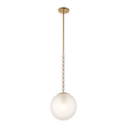 Uttermost Ripple Clear Glass And Warm Brass Beads Pendant ~ 1 Lt