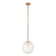 Uttermost Ripple Clear Glass And Warm Brass Beads Pendant ~ 1 Lt