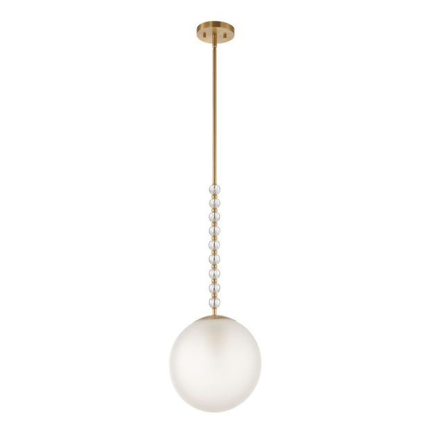 Uttermost Ripple Clear Glass And Warm Brass Beads Pendant ~ 1 Lt
