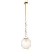 Uttermost Ripple Clear Glass And Warm Brass Beads Pendant ~ 1 Lt