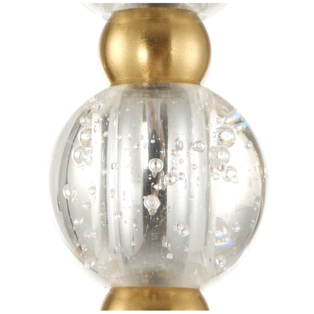 Uttermost Ripple Clear Glass And Warm Brass Beads Pendant ~ 1 Lt