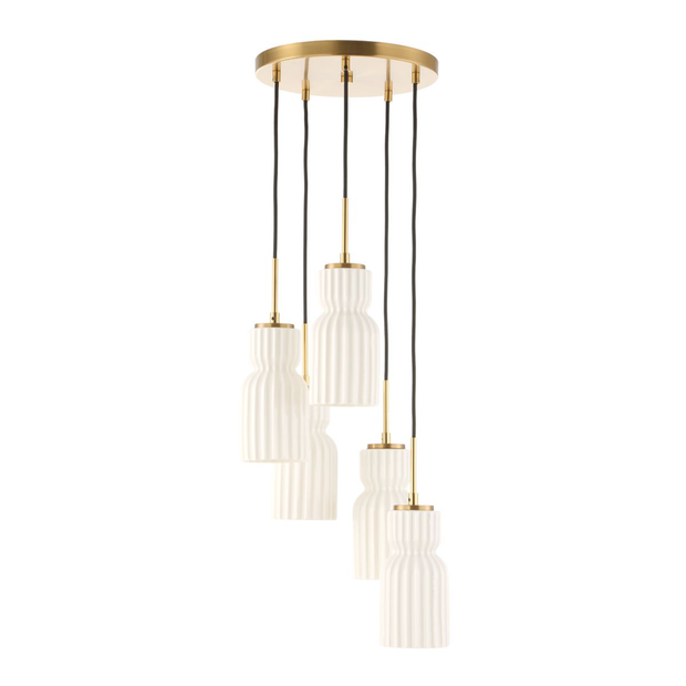 Uttermost Vainer White Textured Pendant ~ 5 Lt