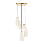 Uttermost Vainer White Textured Pendant ~ 5 Lt