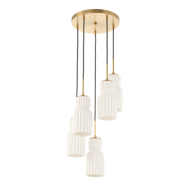 Uttermost Vainer White Textured Pendant ~ 5 Lt