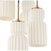 Uttermost Vainer White Textured Pendant ~ 5 Lt