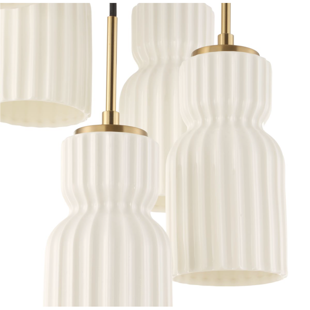 Uttermost Vainer White Textured Pendant ~ 5 Lt