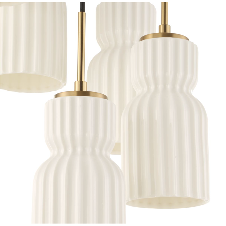 Uttermost Vainer White Textured Pendant ~ 5 Lt