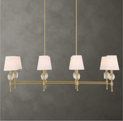 Uttermost Arques Warm Natural Brass Chandelier ~ 8 Lt