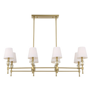 Uttermost Arques Warm Natural Brass Chandelier ~ 8 Lt