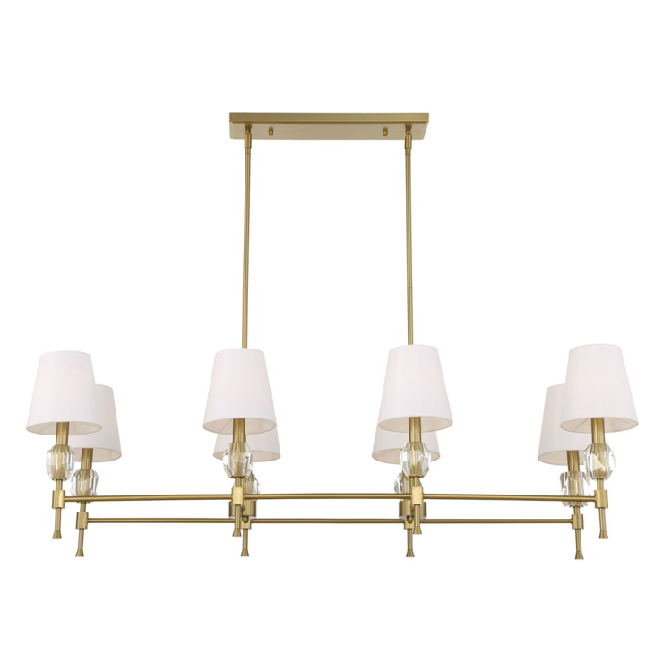 Uttermost Arques Warm Natural Brass Chandelier ~ 8 Lt