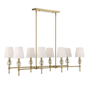 Uttermost Arques Warm Natural Brass Chandelier ~ 8 Lt