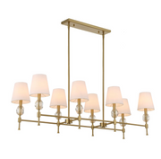 Uttermost Arques Warm Natural Brass Chandelier ~ 8 Lt