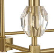 Uttermost Arques Warm Natural Brass Chandelier ~ 8 Lt