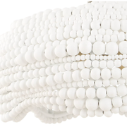 Uttermost Biddleford Matte White Wood Beaded Pendant ~ 5 Lt