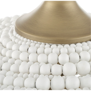 Uttermost Biddleford Matte White Wood Beaded Pendant ~ 5 Lt
