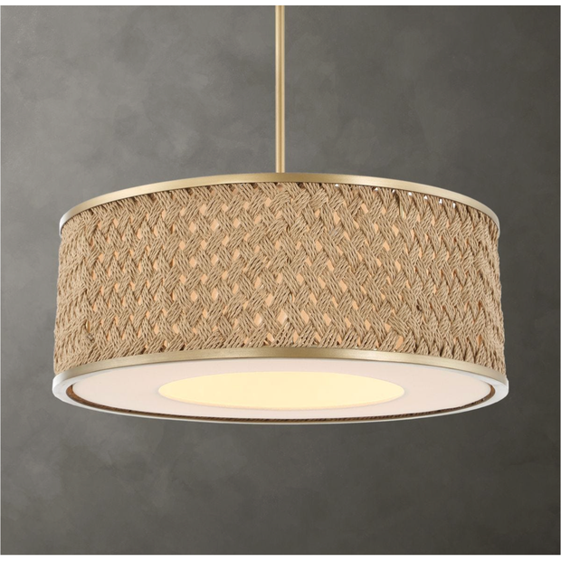 Uttermost Pinchot Natural Woven Rattan Pendant ~ 4 Lt