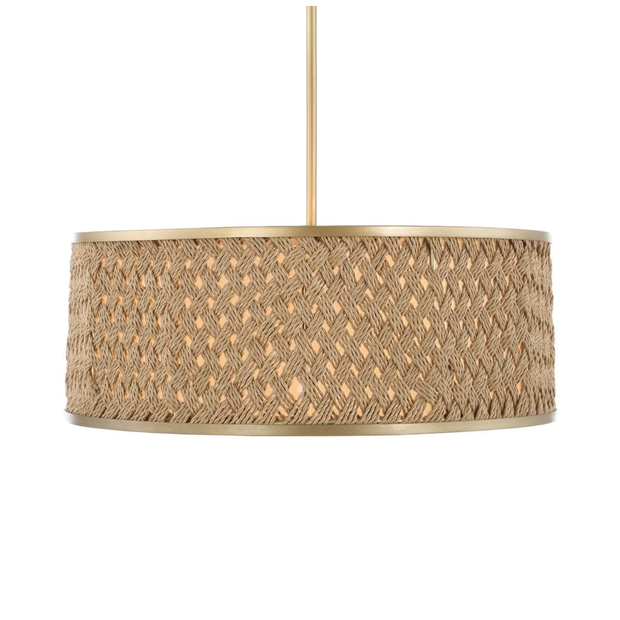 Uttermost Pinchot Natural Woven Rattan Pendant ~ 4 Lt