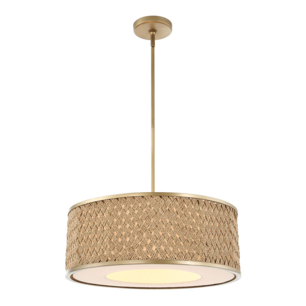Uttermost Pinchot Natural Woven Rattan Pendant ~ 4 Lt