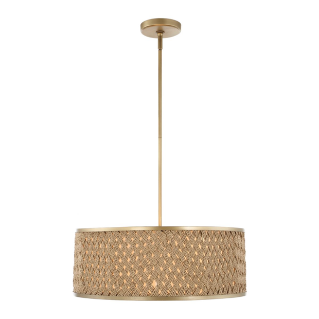 Uttermost Pinchot Natural Woven Rattan Pendant ~ 4 Lt