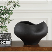 Uttermost Nocturne Matte Black Oragnic Shape Bowl