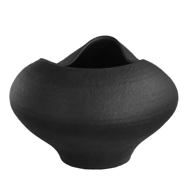 Uttermost Nocturne Matte Black Oragnic Shape Bowl