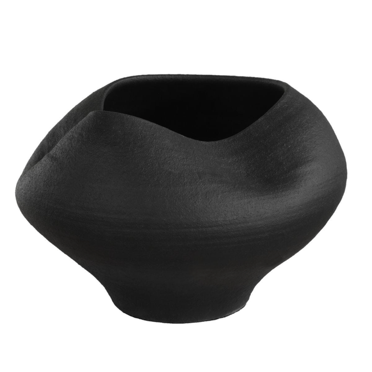 Uttermost Nocturne Matte Black Oragnic Shape Bowl