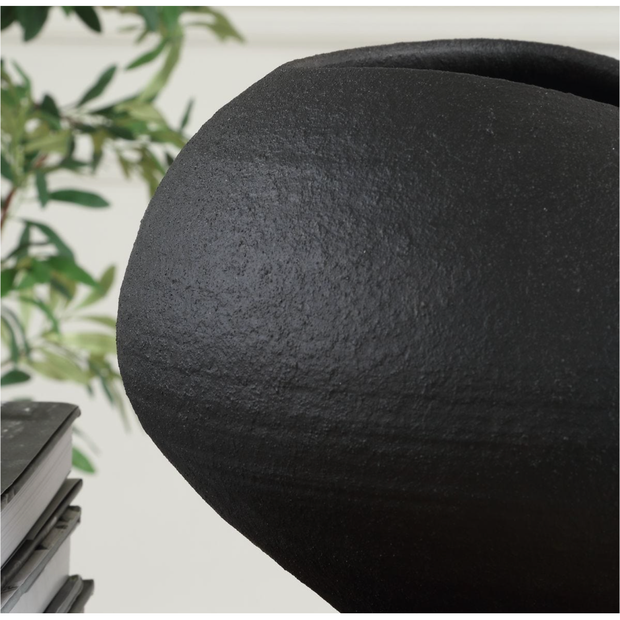 Uttermost Nocturne Matte Black Oragnic Shape Bowl