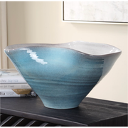 Uttermost Blue Crest Ceramic Bowl