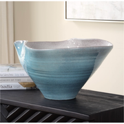 Uttermost Blue Crest Ceramic Bowl